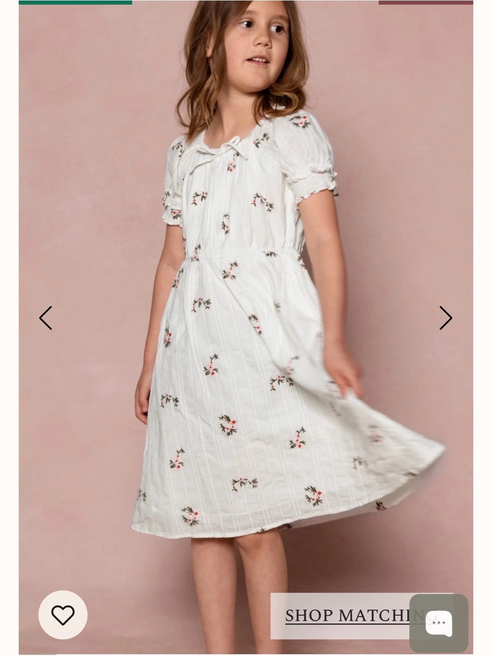 Ivy City Co Cream Jessie Dress with Ditsy Floral Embroidery mommy & me